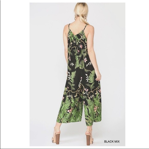 Caroline Couture Tropical Summer Jumpsuit Wideleg - Picture 3 of 6